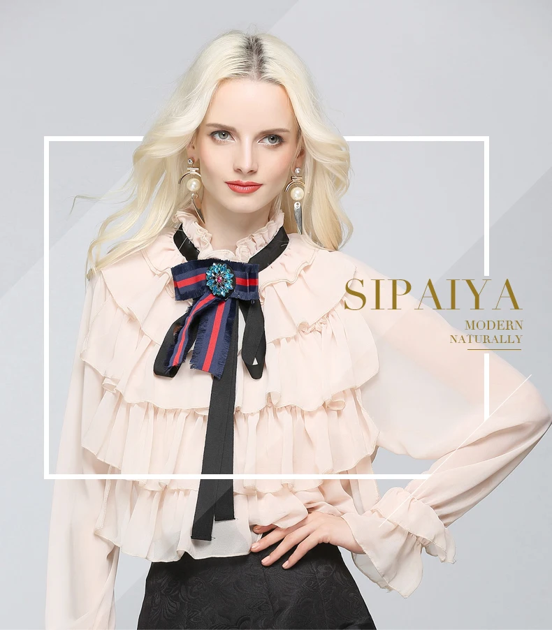 Bow Diamonds Collar Shirts  (2)
