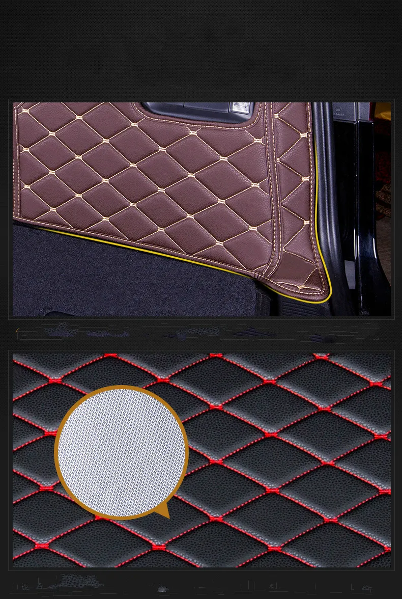 3D водонепроницаемый загрузки ковры Нескользящие специальные автомобильные коврики для Volkswagen Sharan 7 мест