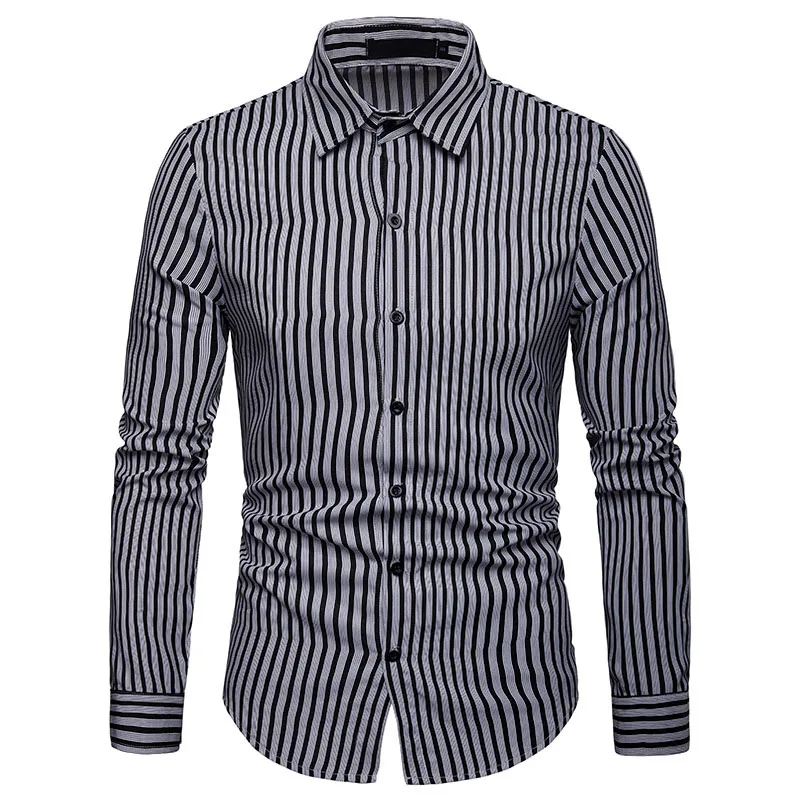 

Black Camisa Masculina Mens Dress Shirts Long Sleeve Men Shirt Brand Clothing Slim Fit Business Casual Shirt Male Chemise Homme