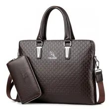 Мужской большой портфель, сумка-портфель для мужчин, винтажная деловая модная дорожная сумка-мессенджер, 14' портфели для ноутбуков