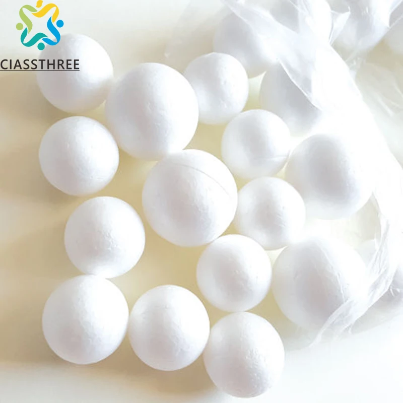 

2PCS/Lot 3/5/7/10cm Modelling Polystyrene Styrofoam Foam Ball White Craft Balls For DIY Christmas Party Xmas Decoration Supplies