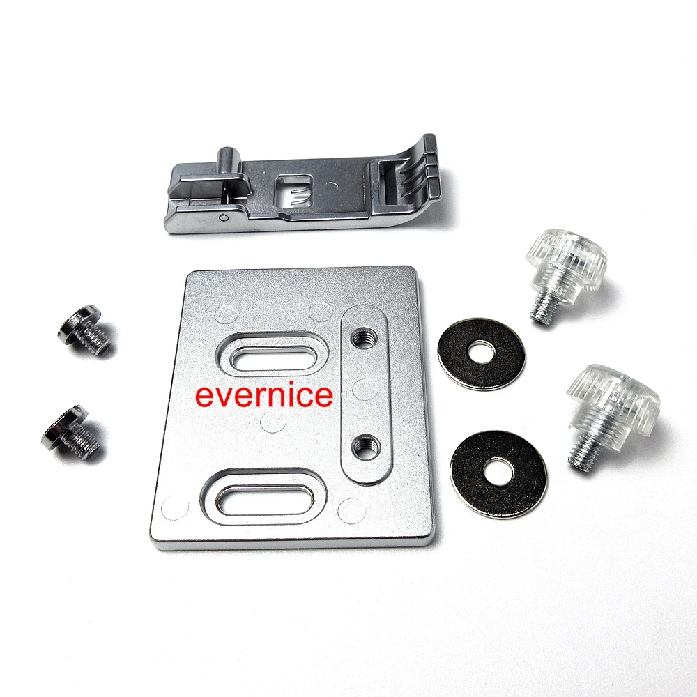 Coverstitch Del Piede + Legante Piastra Di Montaggio + 4 Viti + Rondella Per Pfaff Coverlock 3.0, 4.0 Macchine