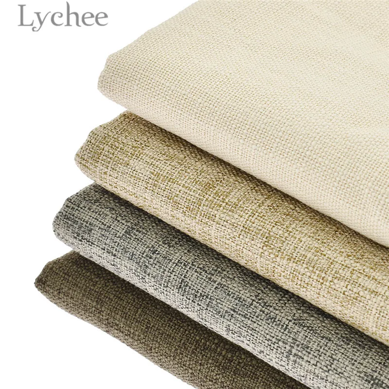

Lychee Solid Color Cotton Linen Fabric Vintage Sewing Fabric DIY Material for Patchwork Garments