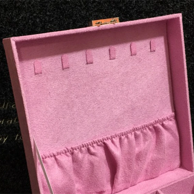 Fashion Velvet Jewelry Box Large Space High Quality Earrings Storage Case Creative Cosmetic Box For Women Christmas Gift Jewelry Packaging