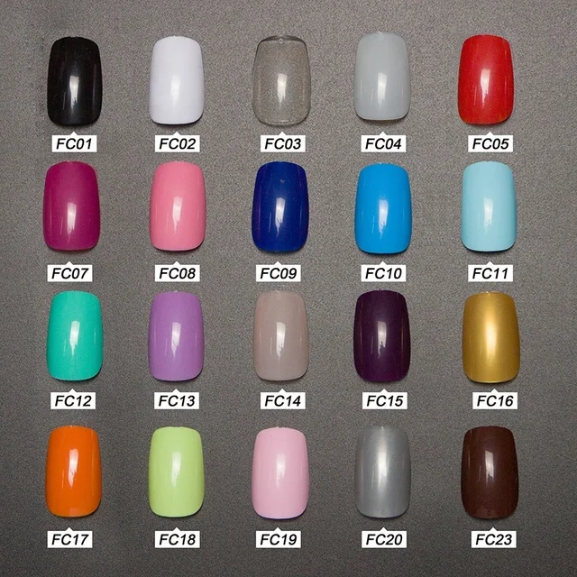 Acrylic Nail Tips Full Cover Square False Nail Tips 120pcs ...