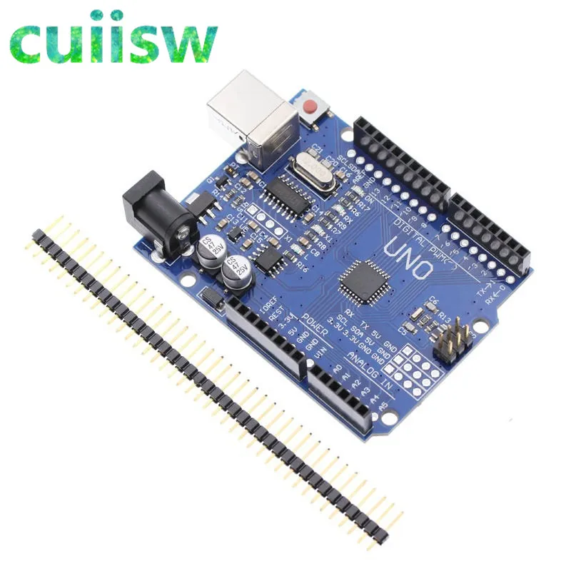 Cuiisw 1 шт. UNO R3 UNO R3 CH340G+ MEGA328P Чип 16 МГц для Arduino UNO R3 макетная плата+ USB кабель