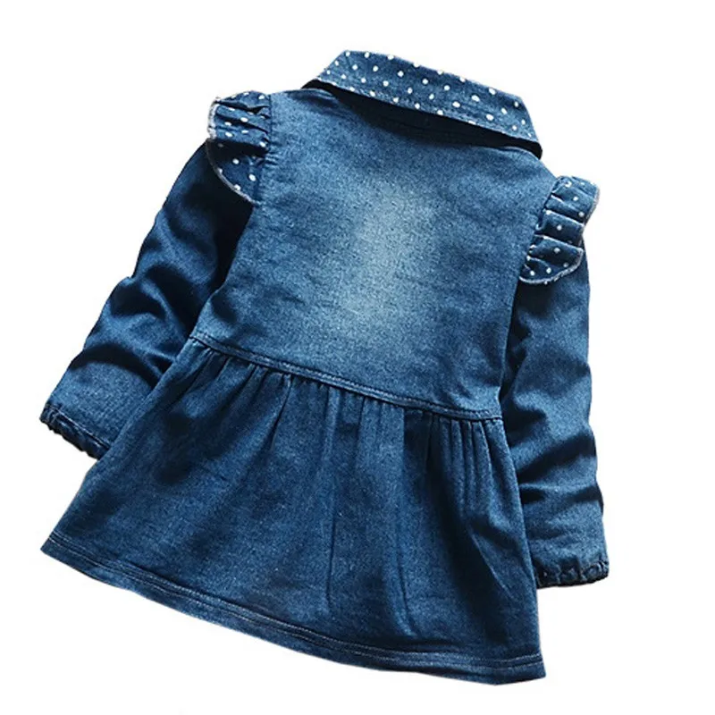 BibiCola джинсовый жакет для маленьких девочек милые сердцу детская верхняя одежда для девочек с длинным рукавом осень весна джинсовая куртка одежда