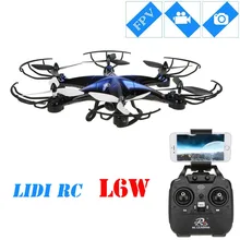 LiDi RC L6W WI-FI 2,4G 4CH 6 Axis Gyro RC Полетный контроллер с 2MP WI-FI 3D ролл Quadcopter светодиодный игрушка в виде самолета с видом от первого лица Квадрокоптер с дистанционным управлением