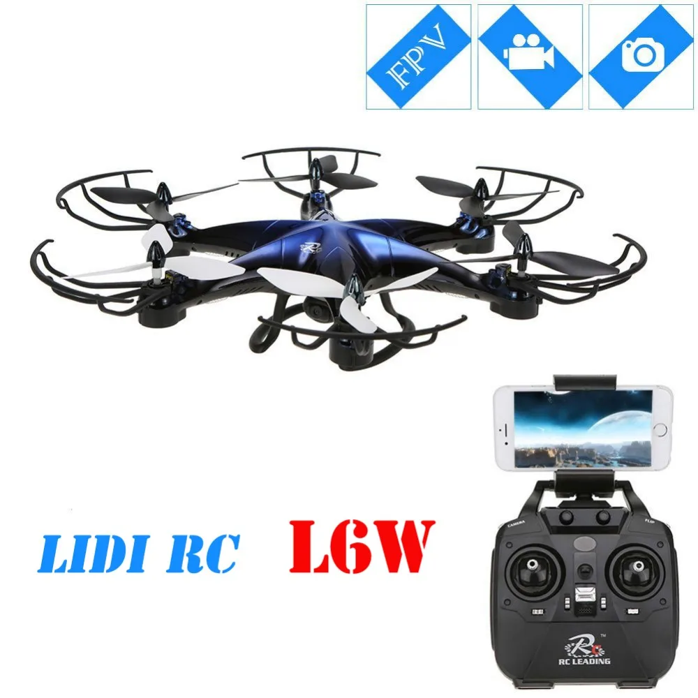 

LiDi RC L6W WIFI 2.4G 4CH 6 Axis Gyro RC Multicopter with 2MP WIFI 3D Roll Quadcopter LED Plane Model Toys FPV RC Quadcopter
