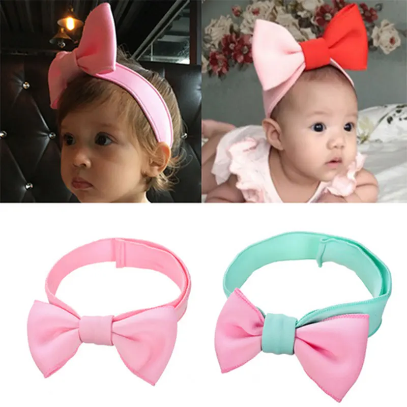 Q MISM Adjustable Baby Hair Bowknot Headband Cute Ribbon Band Handmade DIY Accessories for Children Newborn Toddler | Детская одежда и