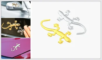 

3D badge sticker car decoration applique lizard gecko funny personality for Kia Forte Ceed Stonic Stinger Rio Picanto Niro