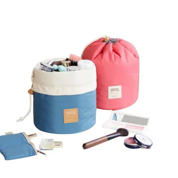 オンライン 3 1 で折りたたみ収納化粧品 Bagof シリンダー収納袋洗浄バッグ防水巾着多機能トラベルデジタルハンドバッグ