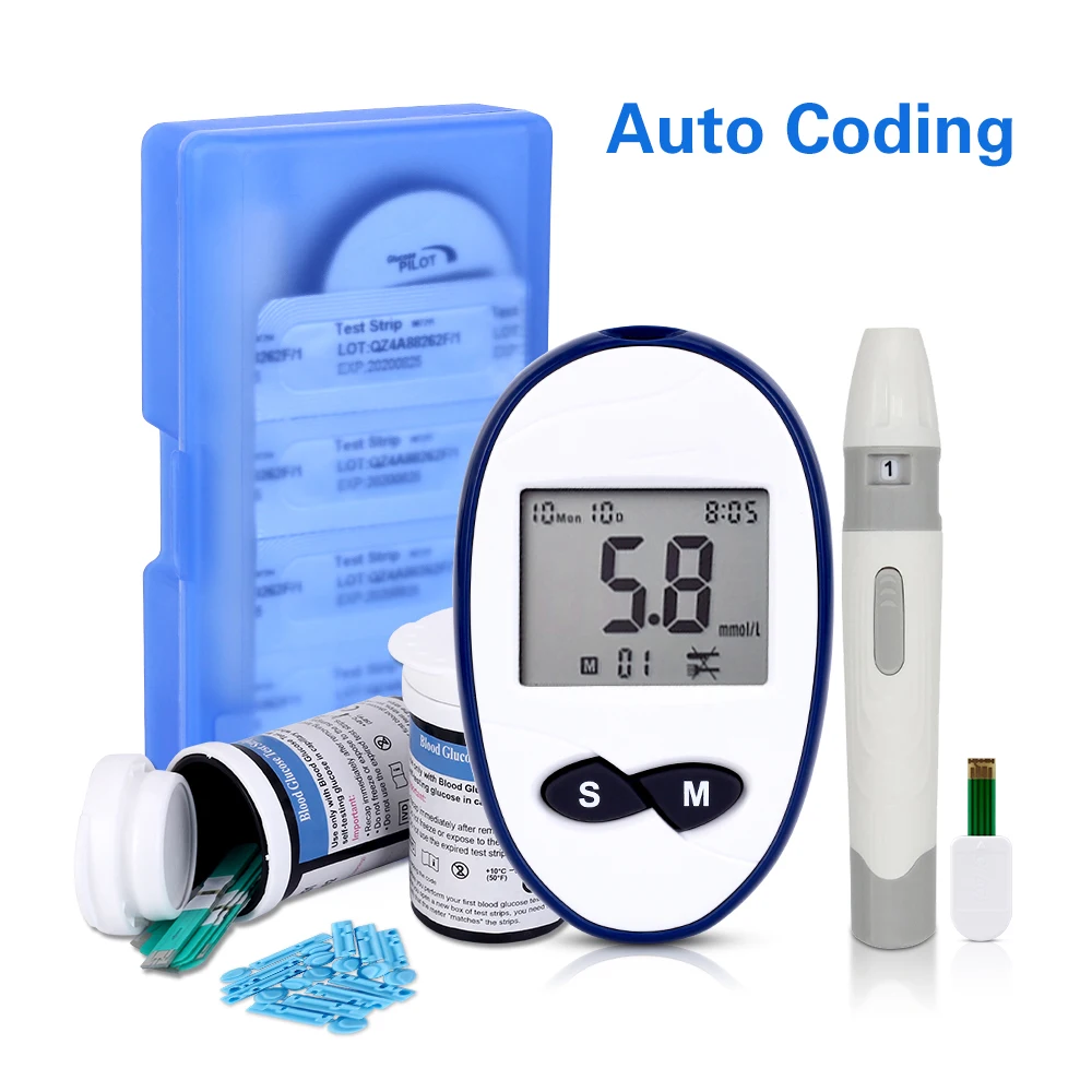 

FDA Safe Accurate mmol/L Blood Glucose Meter With Test Strips Lancets GLM-76 Diabetic Blood Sugar Detection Monitor Glucometer