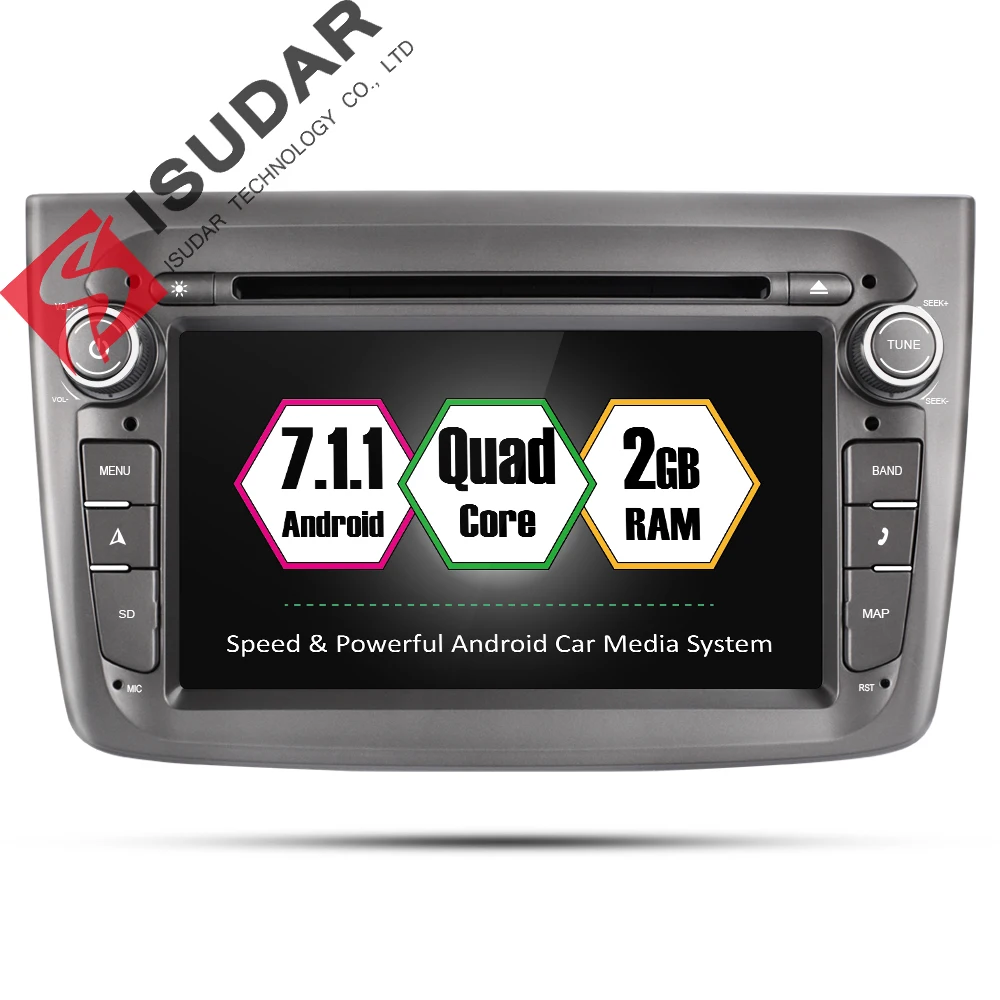 

Isudar Car Multimedia player 1 din Auto DVD android 7.1.1 7 Inch For Alfa Romeo mito 2008- Quad Core 2G RAM Radio FM GPS USB DVR