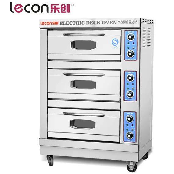 

A large bread oven three layer three plate commercial oven electric oven cake bread pizza oven Egg Tart Oven Lecon FCD-3A