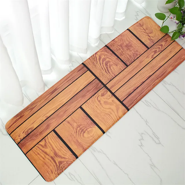 40 120cm Wood Floor Tapetes Runner Rug Polyester Fabric 40 120cm Wood Floor Tapetes Runner Rug Polyester Fabric Carpet For Kitchen Anti