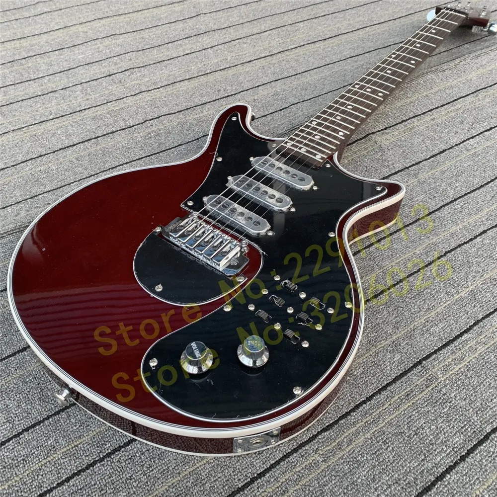 

New Arrival dark Red Brian may guitar;licensed pickups;free shipping