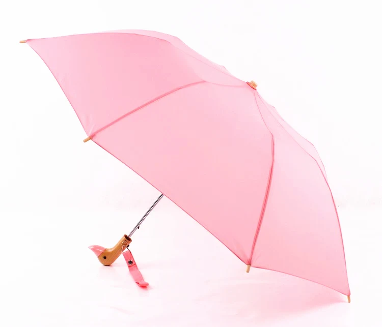 FGHGF милый деревянный утиный Зонт с ручкой, два складных зонта, Солнечный дождливый, двойной солнцезащитный зонт для женщин, леди, мужчин, подарки, автоматический
