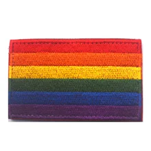 Вышитые радуга патч крюк Открытый байкерские нашивки для мотоциклистов Тактический моральная, военная изготовленный на заказ для мужских пиджака кепки