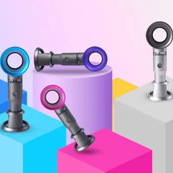 

Mini Portable Handheld Bladeless Fan USB Rechargeable Leafless Cooling Fan Cooler with 3 Speed Level