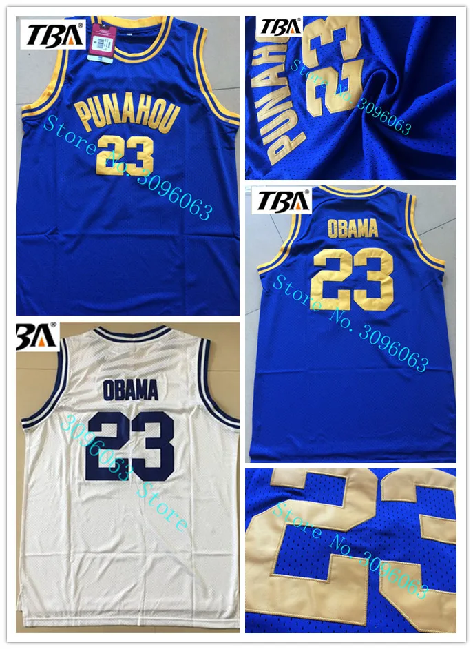 NEW 23 Punahou High Basketball Jersey Mens Cheap Throwback Basketball