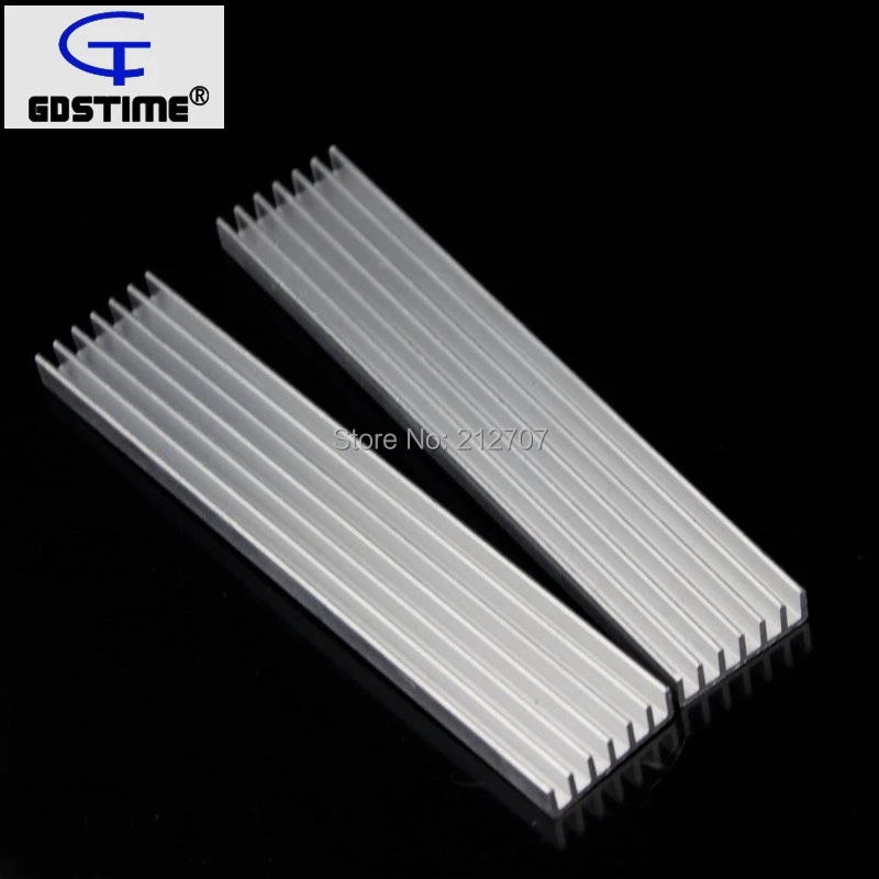 30 шт./лот gdstime 100x20x6 мм DIY Мощность экструдированный радиатора Алюминий led радиатора