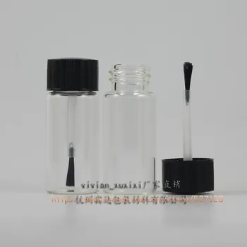 

10ml transparent(Natural) Glass bottle with Brush Cap,Nail Polish/Small Brush Nail Art/Nail Oil Package