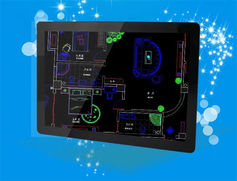 12,1/12 "промышленный/Бытовая Управление мониторинга машины Multi-touch емкостный VGA/USB/DVI из металла основа ЖК Monitor1024 * 768