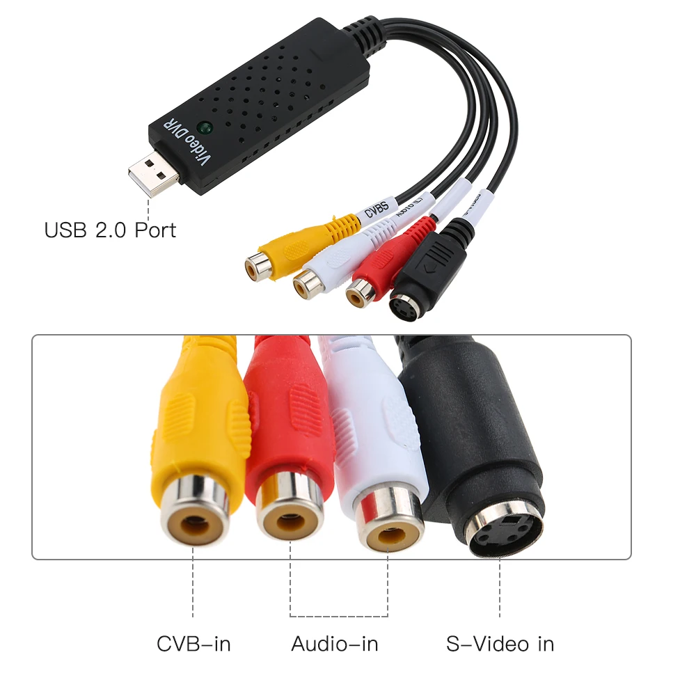 USB 2 0 DVR видео аудио камера видеонаблюдения записывающее устройство адаптер для Win