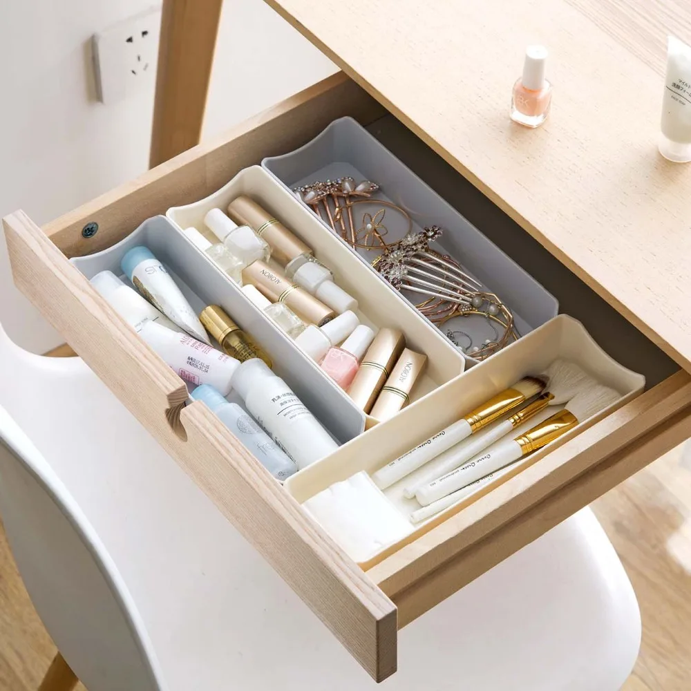 

Stackable Tableware Storage Containers Stationery Storage Box Case Makeup Organizer Desktop Multifunctional Knives Forks Spoon