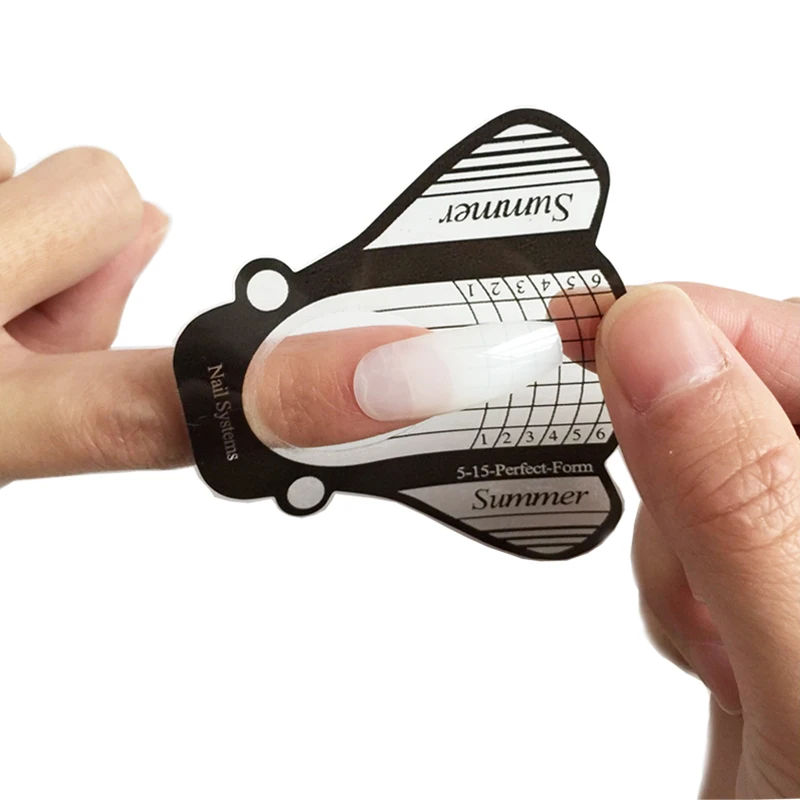 500 шт., прозрачное ногтевое Руководство Форма для обучения нанесению акрила для наращивания ногтей Бумага лоток для маникюра Гель-лак для ногтей тележка для инструментов