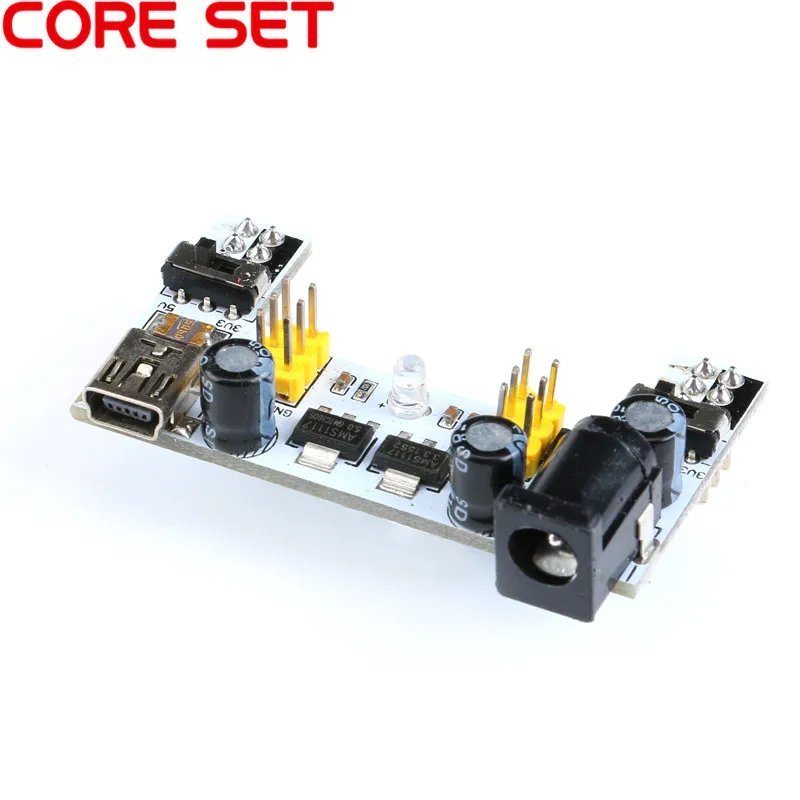 

MB102 DC 7-12V Micro USB Interface Breadboard Power Supply Module Regulator 2 Channel Board 3.3V 5V MB-102