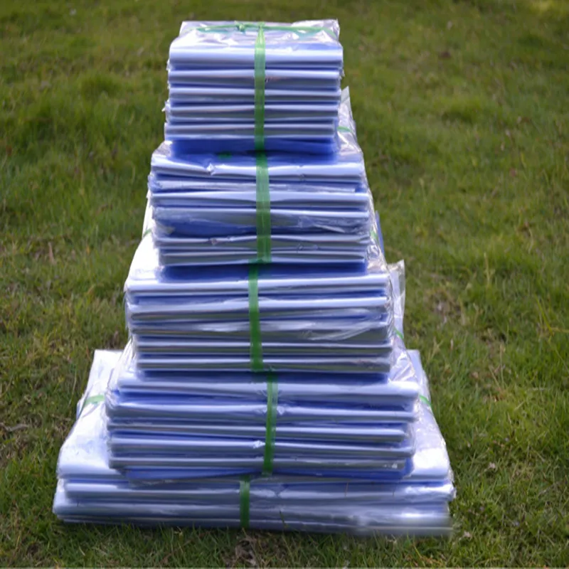  100pcs/lot 20sizes PVC Heat Shrink Wrap storage Bag Retail Seal Packing Bag Clear Plastic Polybag G