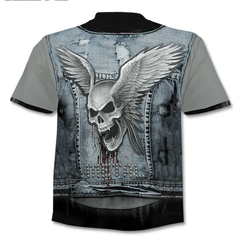 HTB1h6FfaJfvK1RjSszhq6AcGFXad - Skull Print Design T-Shirt