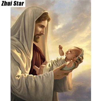 

Jesus child 20x25 Needlework Square Embroidery Diy Diamond Painting Drill Rhinestone Full Pasted Pattern Decoration Paintings