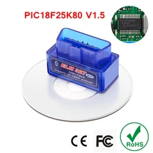 Elm327 Bluetooth V1.5 elm327 V1.5 PIC18F25K80 COBD2 считыватель кодов OBD 2 Автомобильный диагностический инструмент сканер OBDII адаптер Авто