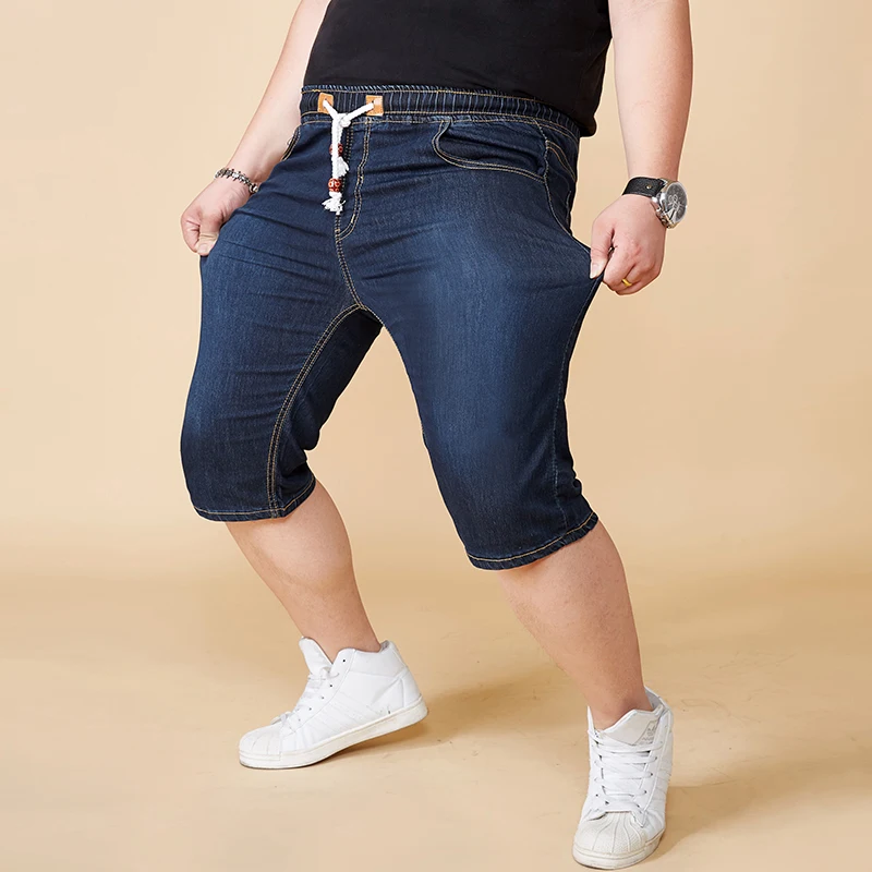 

40 42 44 46 48 Big Size Men Summer Casual Denim Shorts Fashion Classic Style Stretch Thin Section Short Jeans
