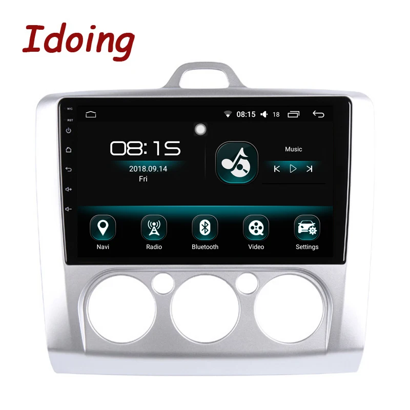 Perfect Idoing 9"4G+64G Octa Core Car radio Android 8.0 Multimedia Player Fit Ford Focus 2004-2012 IPS 2.5D Screen GPS Navigation PX5 1