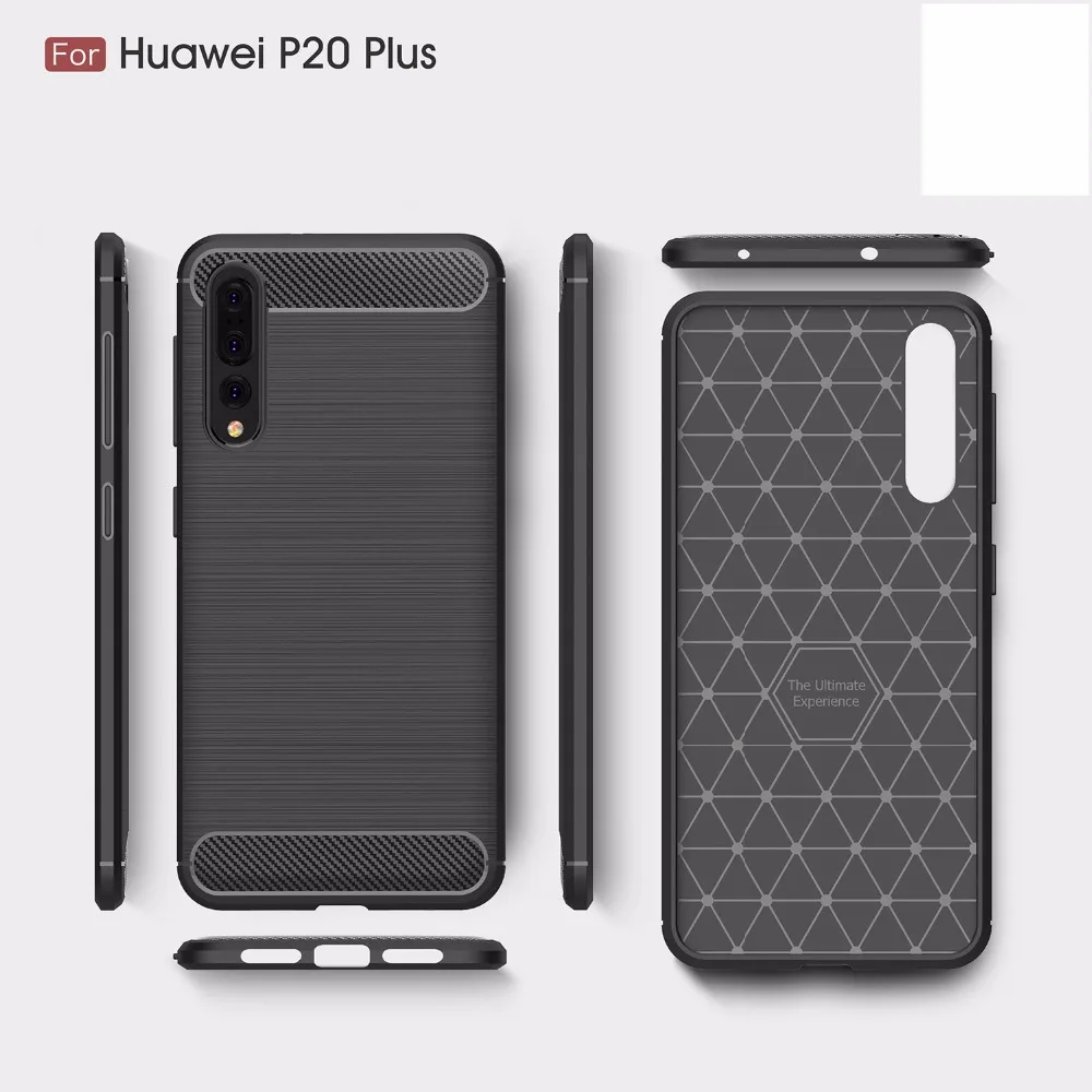 Матовый силиконовый защитный чехол из углеродного волокна ТПУ для Huawei P10 Lite P20 Pro