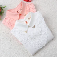 Блузка для девочек; коллекция года; осенняя одежда для маленьких девочек; одежда для детей; школьная блузка для девочек; хлопковая Детская рубашка; Блузы; детская одежда; От 2 до 14 лет