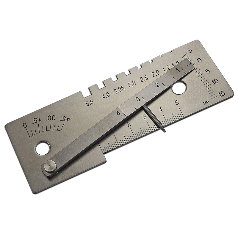 

Universal Stainless Steel 45 Degree Measuring Tools for Welding Gauge Weld Seam Gage Multi Function Welder Template