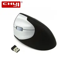 CHYI, левая рука, беспроводная, вертикальная мышь, эргономичная, 1600 dpi, оптическая, 3D, Mause, компьютерные игровые мыши с ковриком для мыши, для ПК, ноутбука, геймера