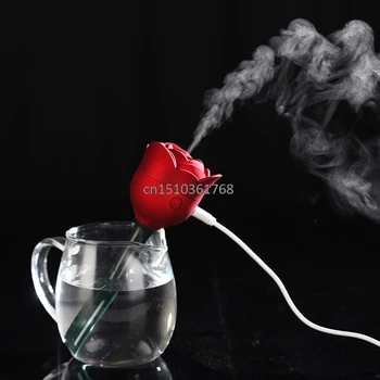 

Mini Rose Flower USB Humidifier Air Purifier Aroma Diffuser Atomizer Office Home #Y05# #C05#