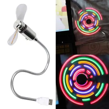 

Mini USB2.0 Desk Fan Colorful LED Light Flexible Long Arm USB Cooling Ventilateur for Notebook Laptop Computer USB Gadgets
