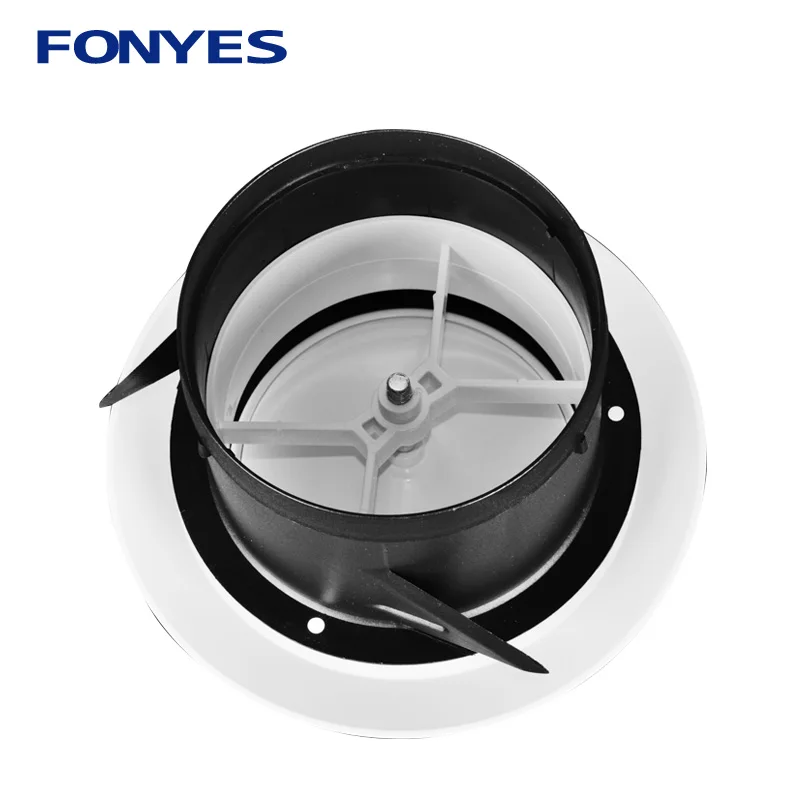 3/4/6 inch Plastic air vent cover bathroom ceiling wall supply and exhaust ventilation grille for round duct pipe 75/100/150mm