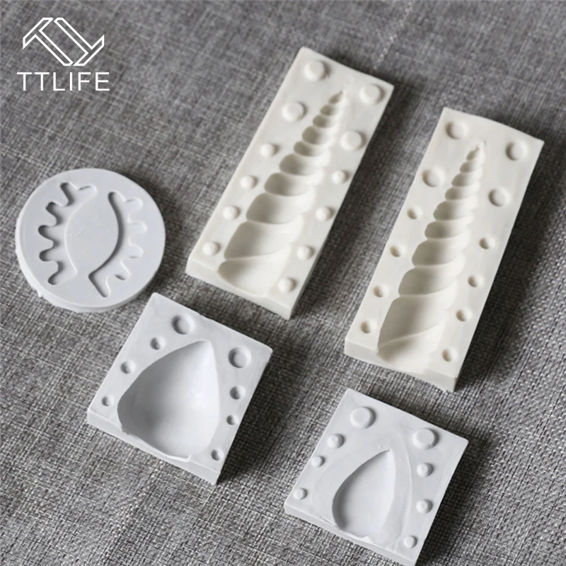 TTLIFE 3D Рог единорога уши глаз силиконовая форма для украшения торта искусственное