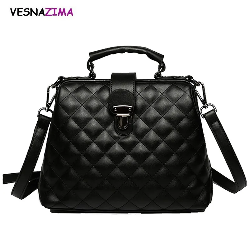 

Fashion PU Leather Handbag Plaid Women 2018 Girl Messenger Bags Bolsas Female Shoulder Bags Ladies Party Handbags Tote WM752Z