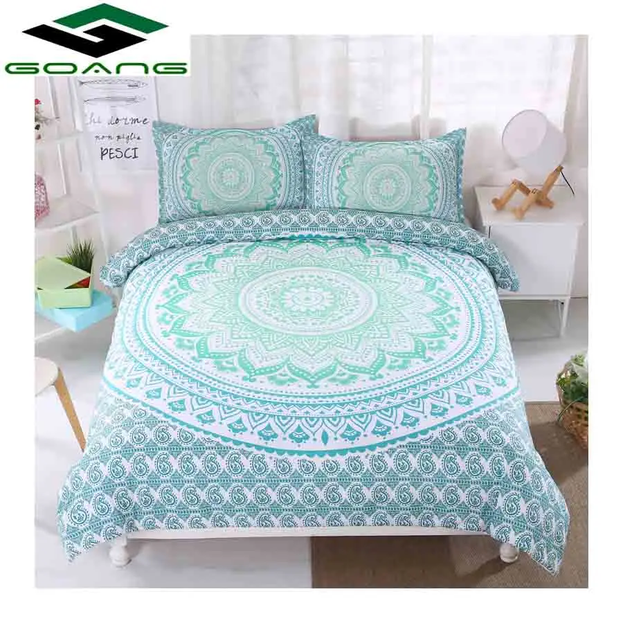 

GOANG bedding set bed sheet duvet cover pillow case 3d digital printing Bohemia Mandala bedding set home textiles hot sell