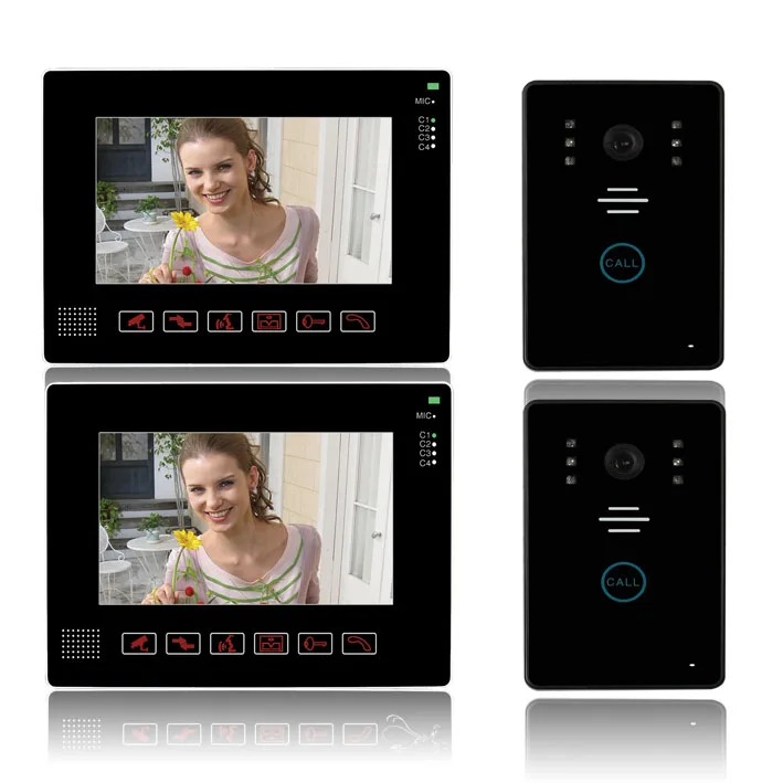 

The latest: 9 inch color cable home video intercom doorbell / two drag two touch button intercom