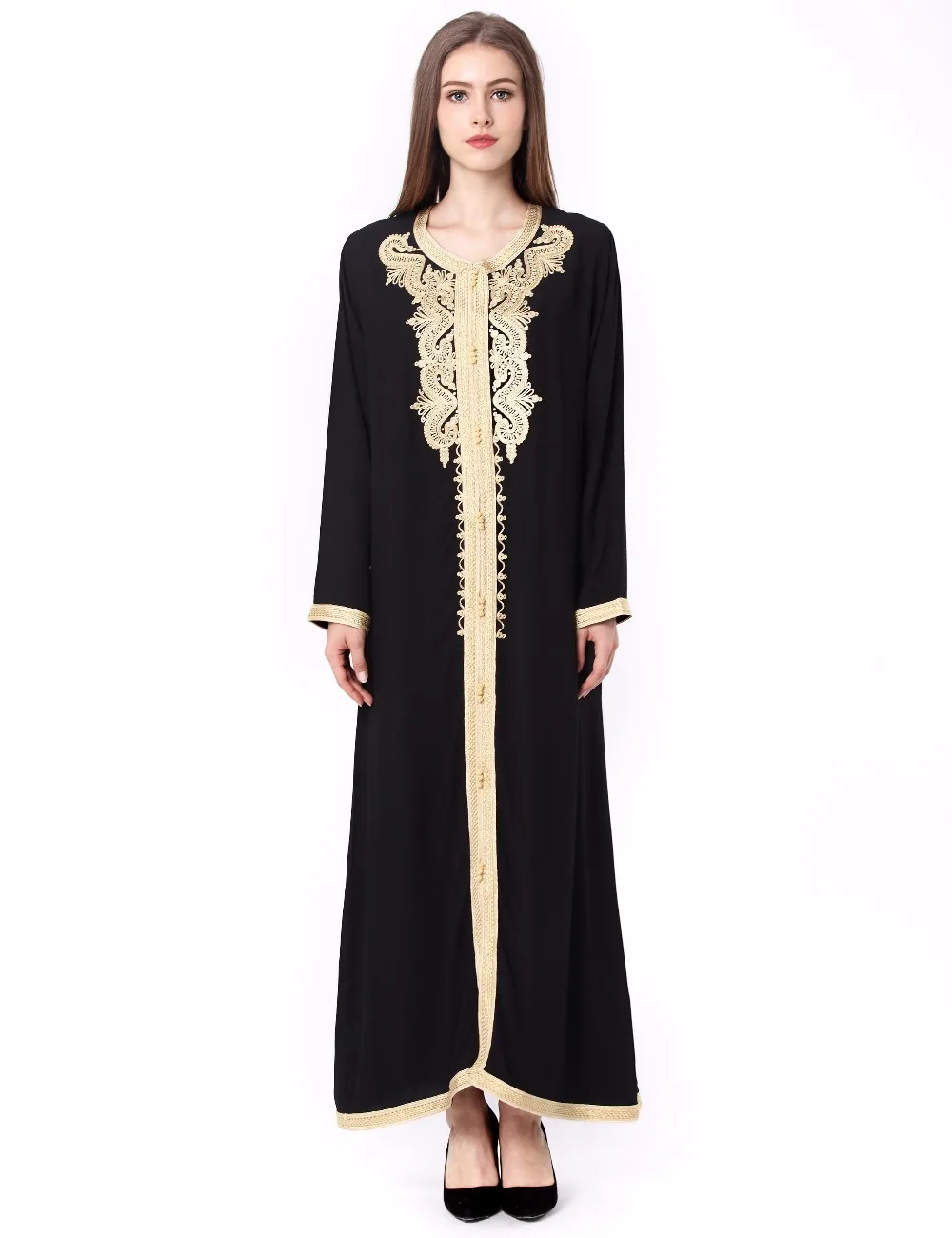 Buy Women Maxi Long sleeve long Dress embroidery